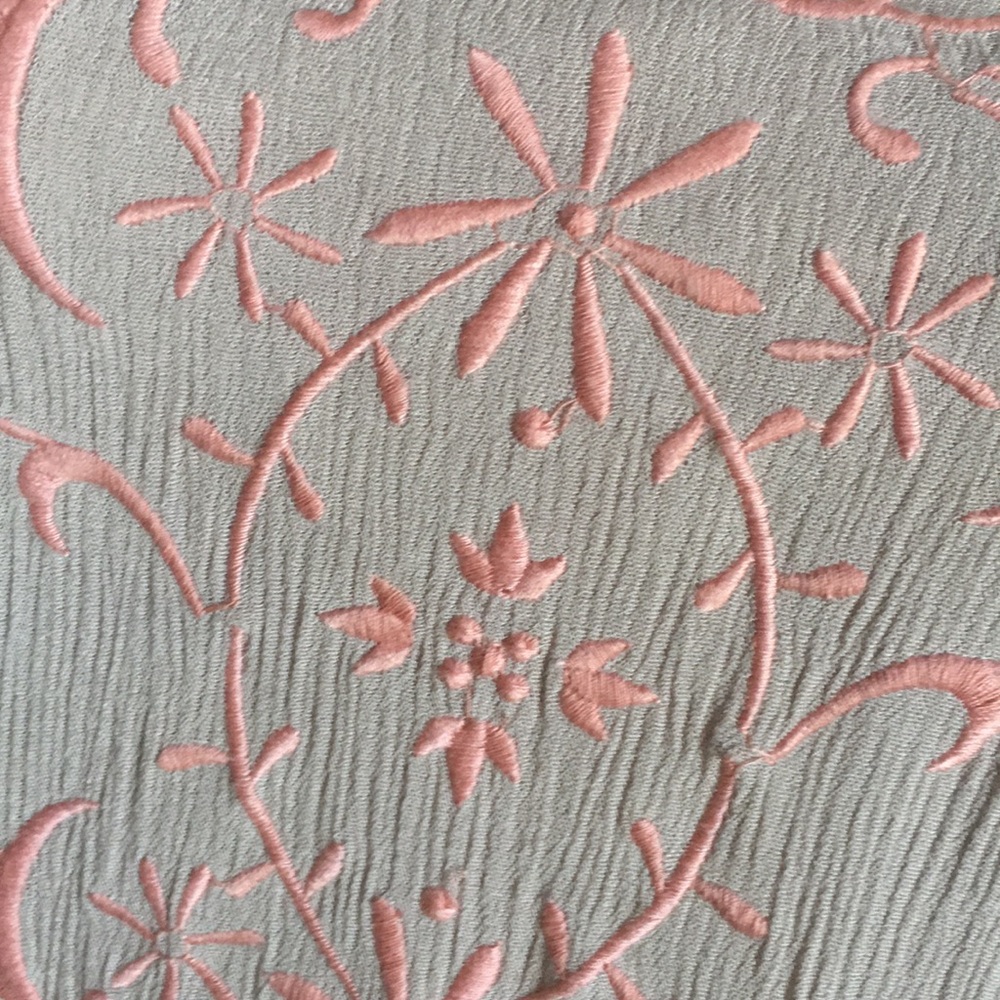 Taupe with peach embroidery swing dress - Picture 3 of 8